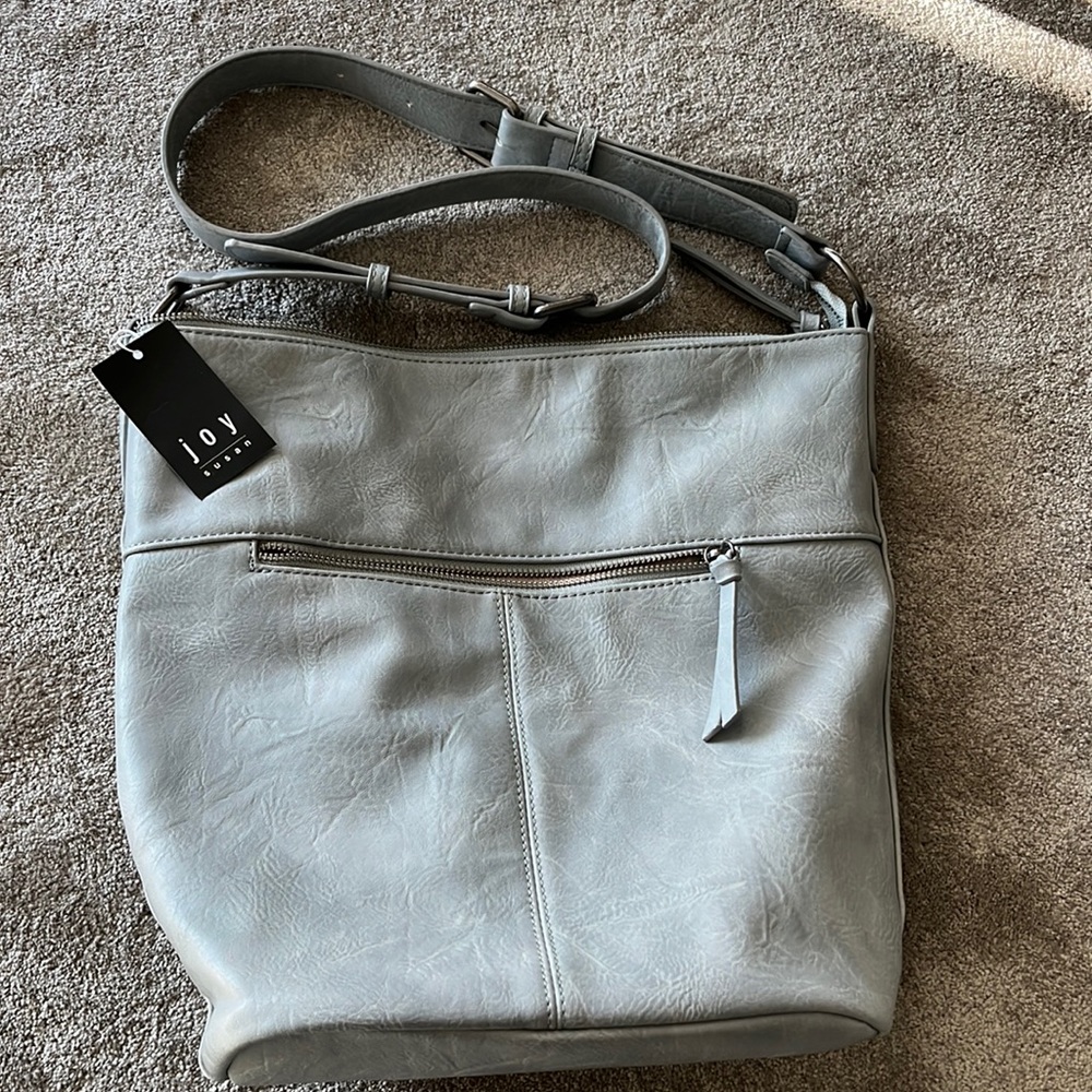 Purse large cross body faux leather